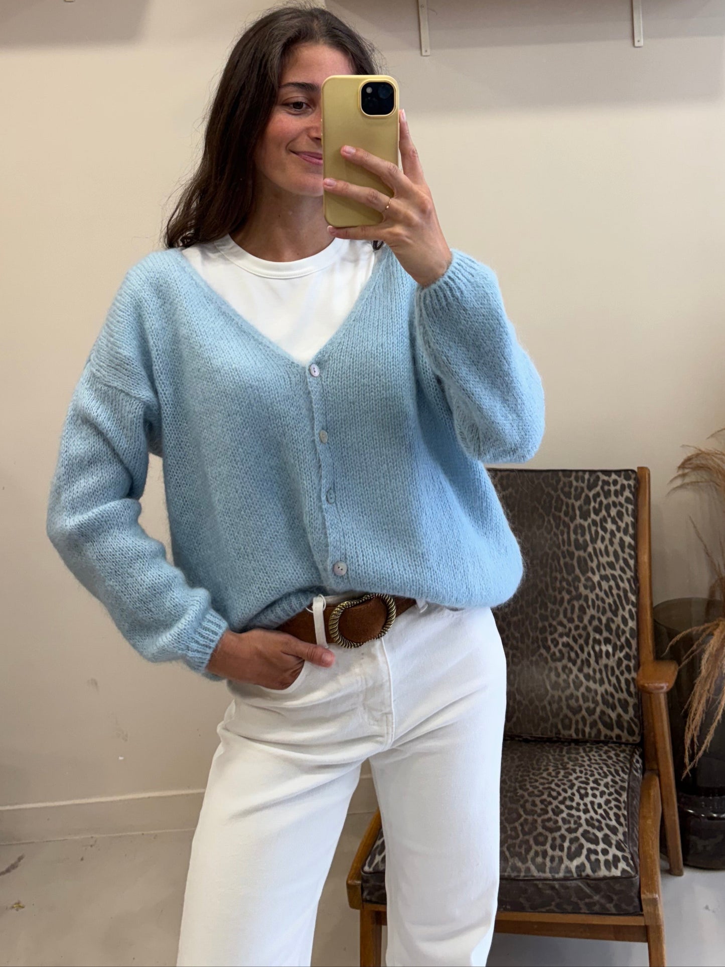 GILET ROSALIE BLEU PASTEL