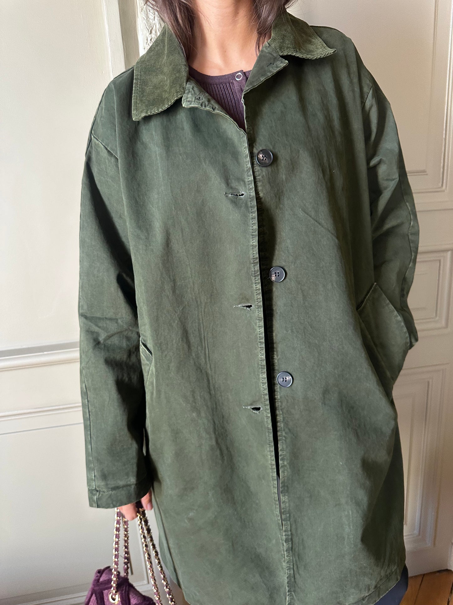 VESTE LONGUE SUZANNE KAKI