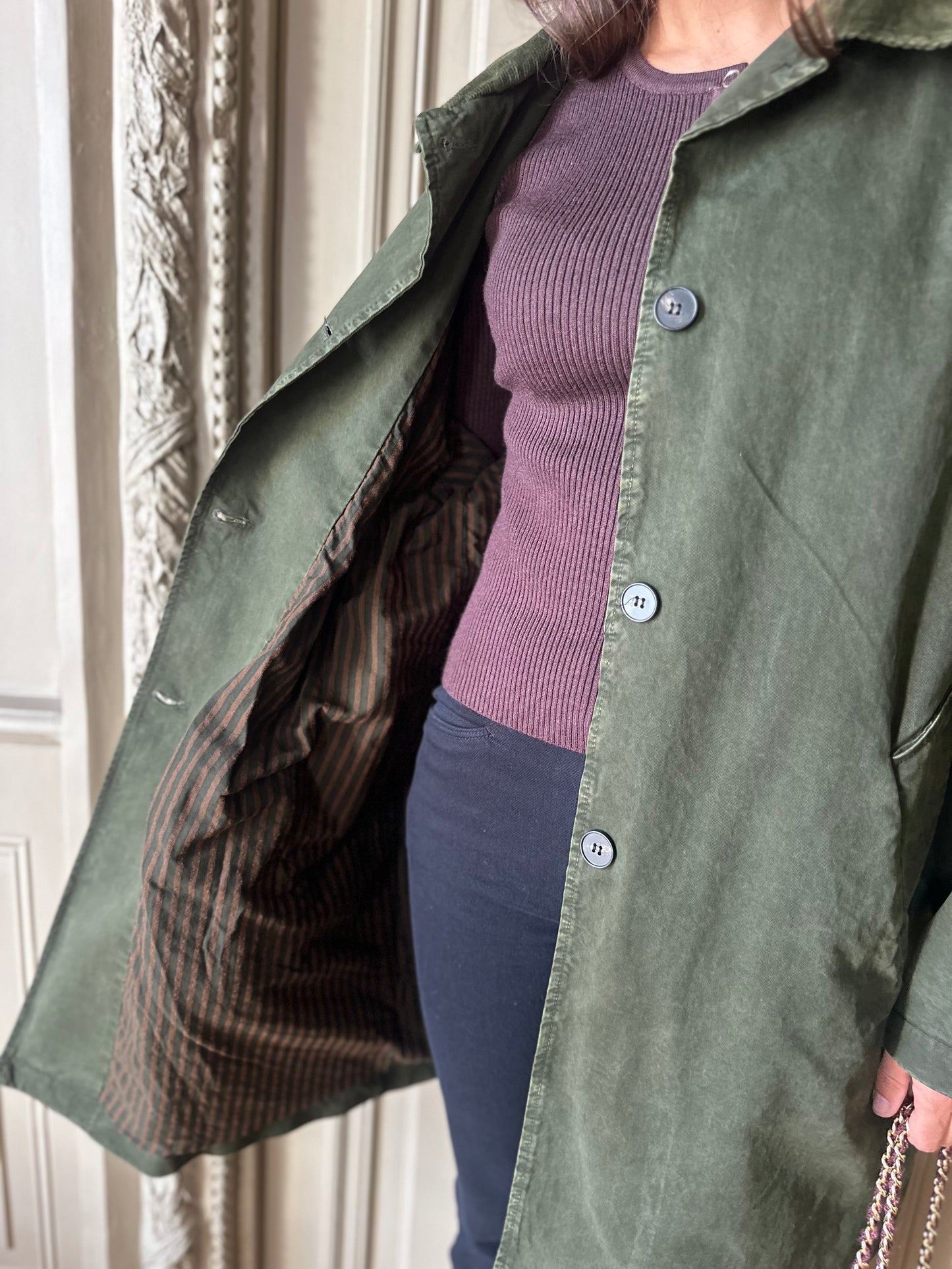 VESTE LONGUE SUZANNE KAKI