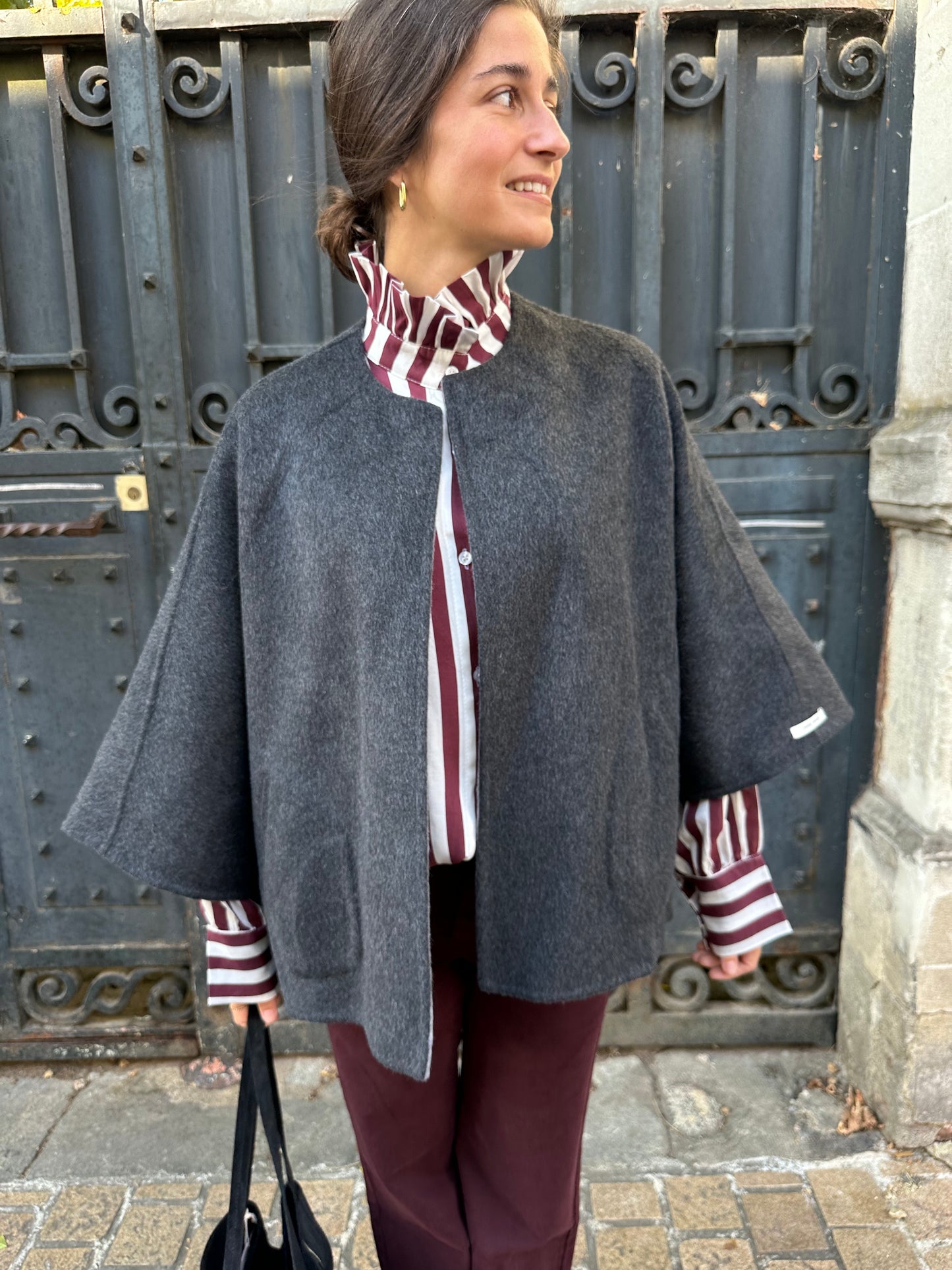 MANTEAU ELENA REVERSIBLE GRIS