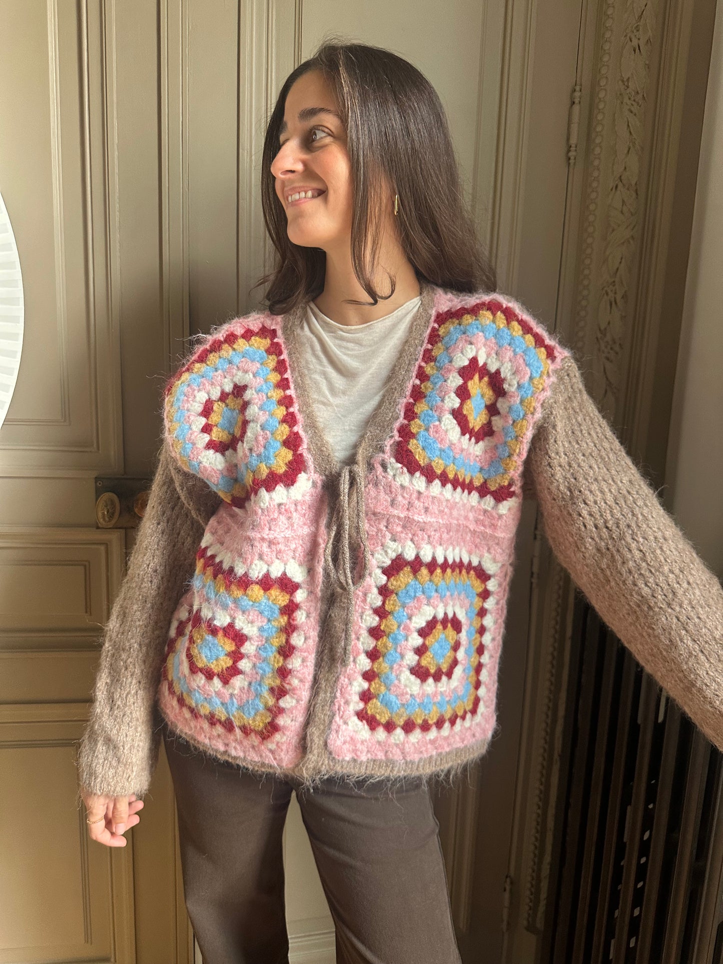 GILET CROCHET RAINBOW
