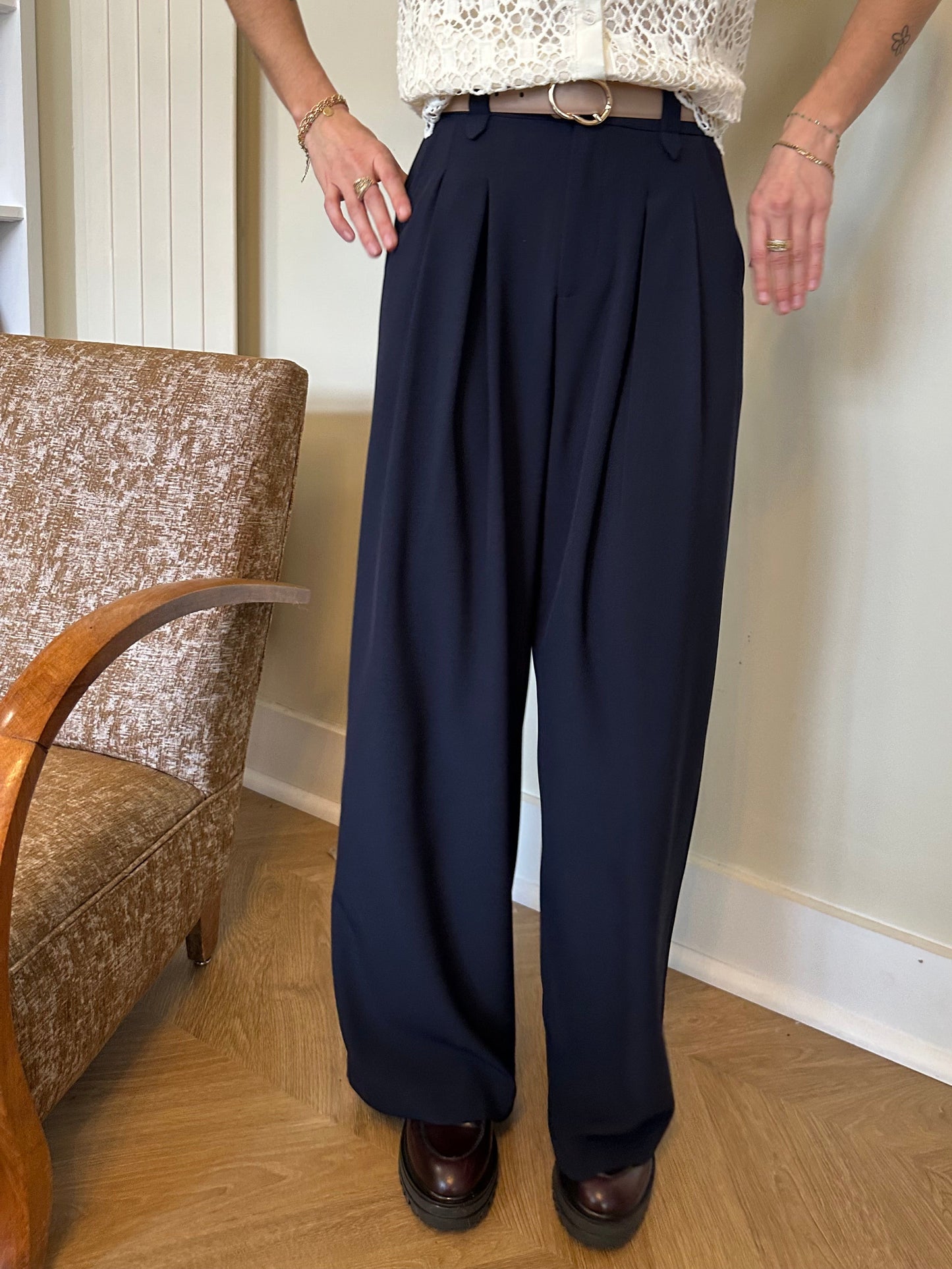 PANTALON RAPHAEL BLEU MARINE