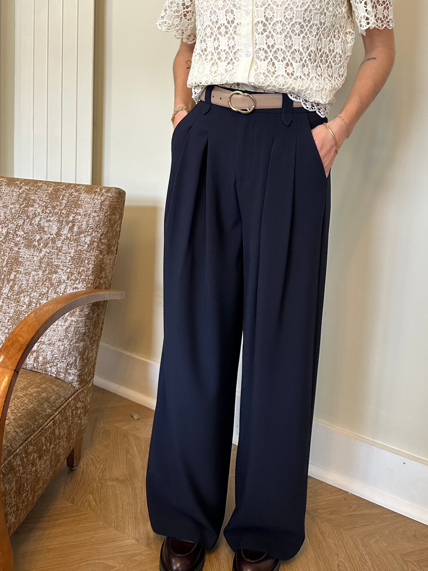 PANTALON RAPHAEL BLEU MARINE