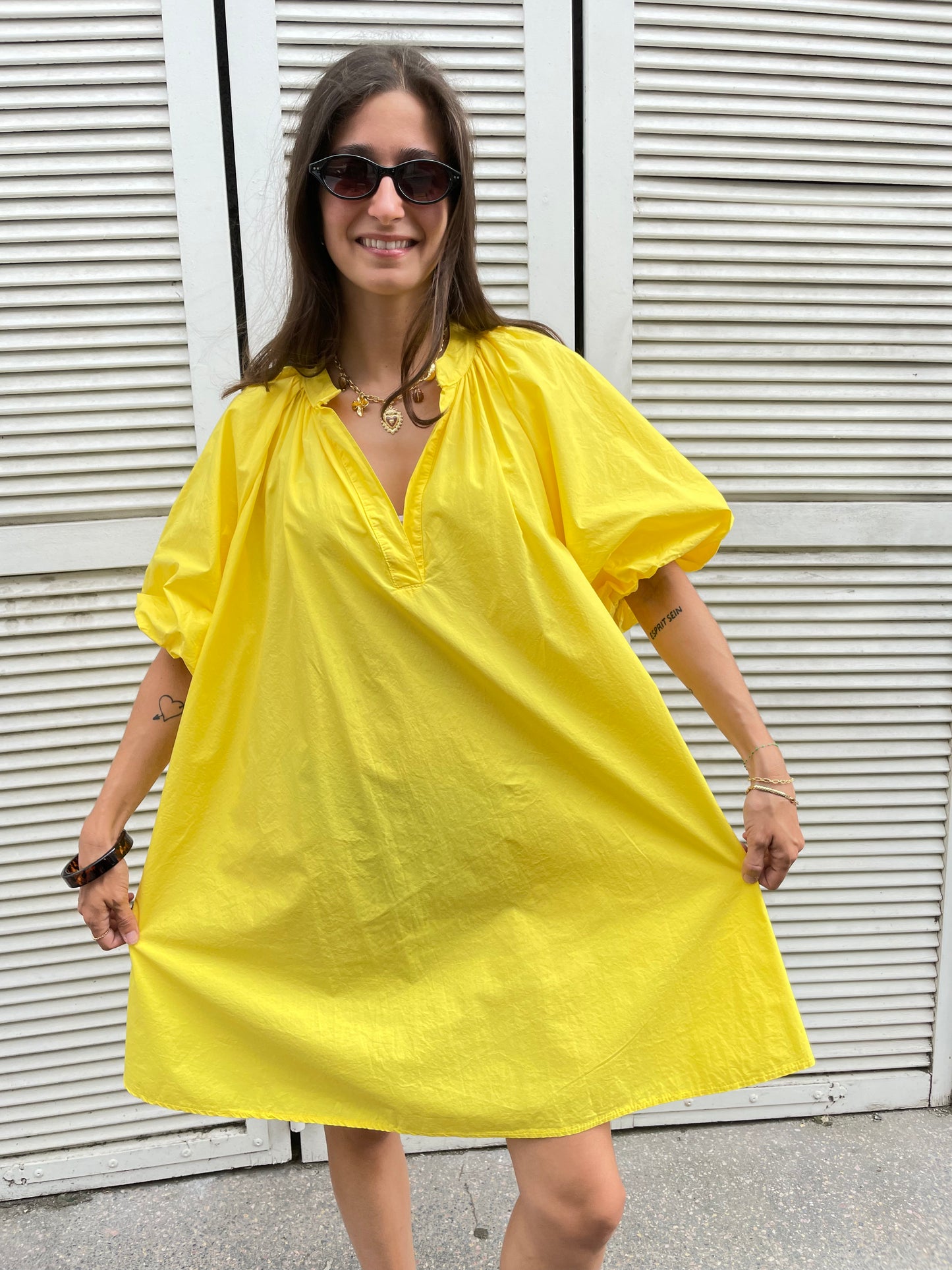 ROBE AMBRE JAUNE