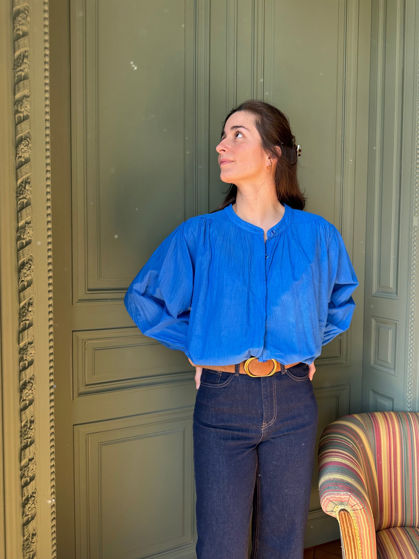 BLOUSE ROSALIE BLEU