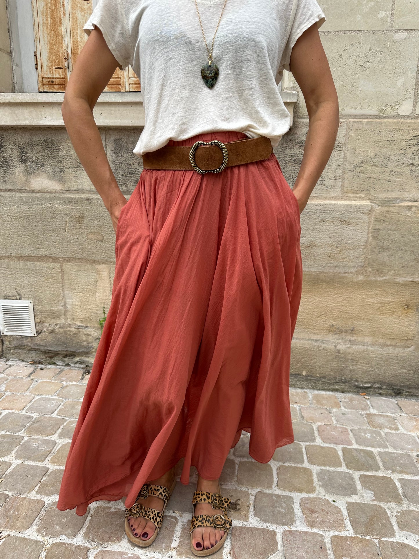 JUPE ISALINE TERRACOTTA