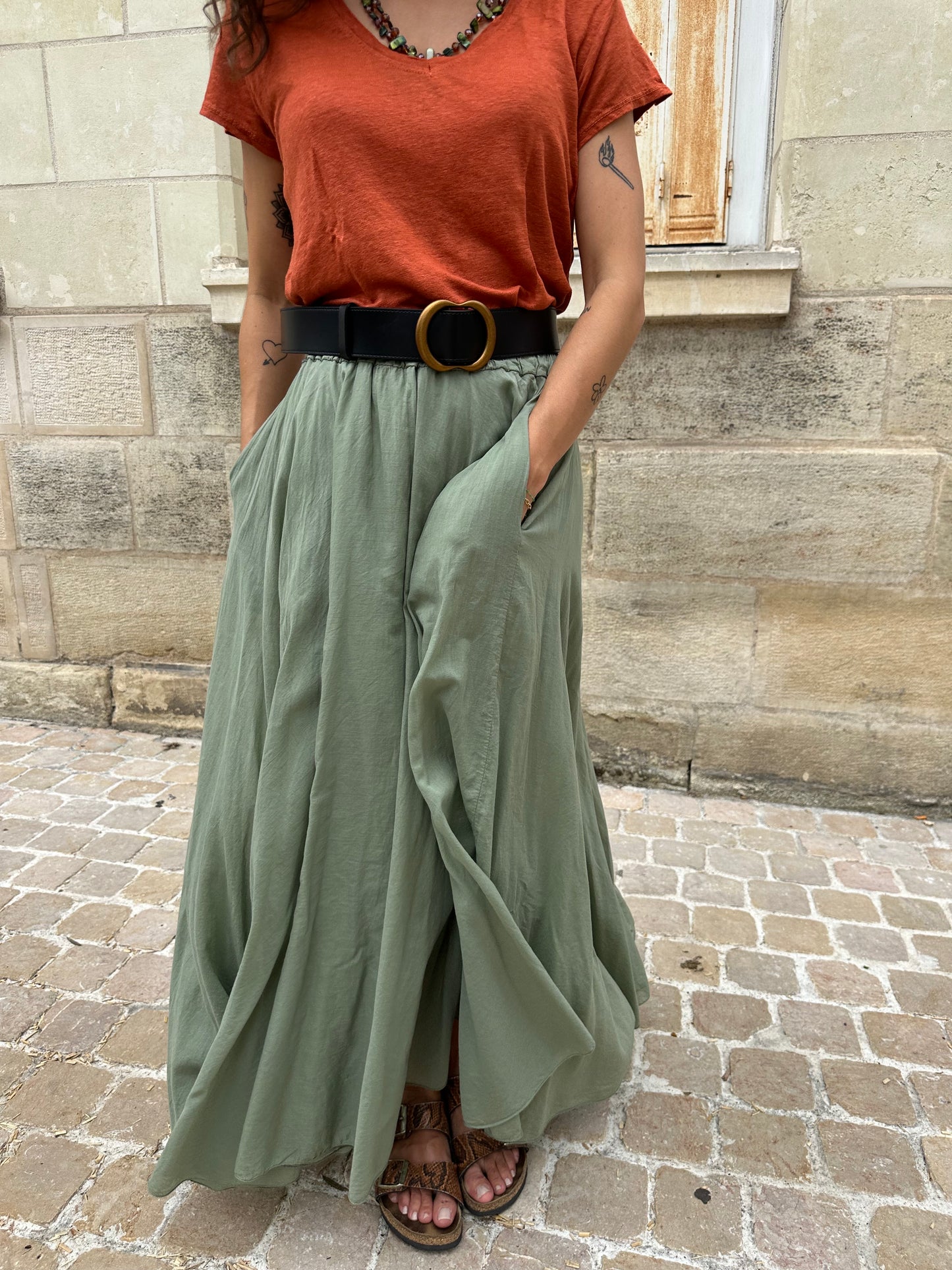 JUPE ISALINE VERTE