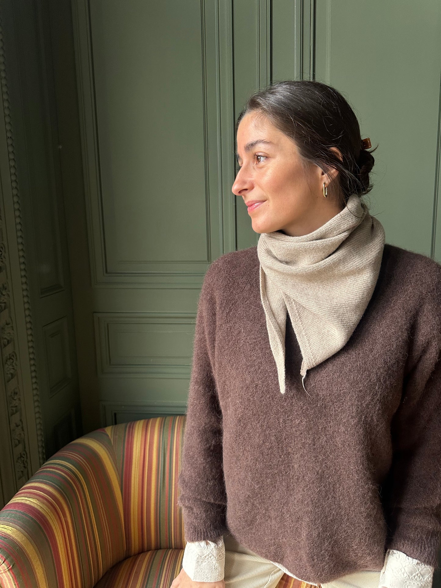 ECHARPE TRIANGLE CACHEMIRE