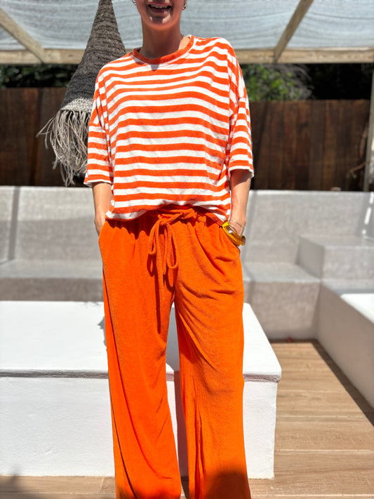 PANTALON ÉPONGE MARION ORANGE