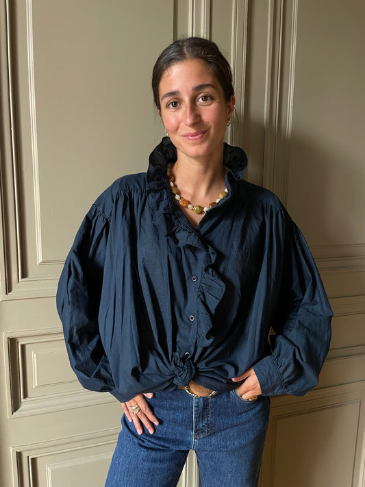 CHEMISE MIRANDA BLEU MARINE