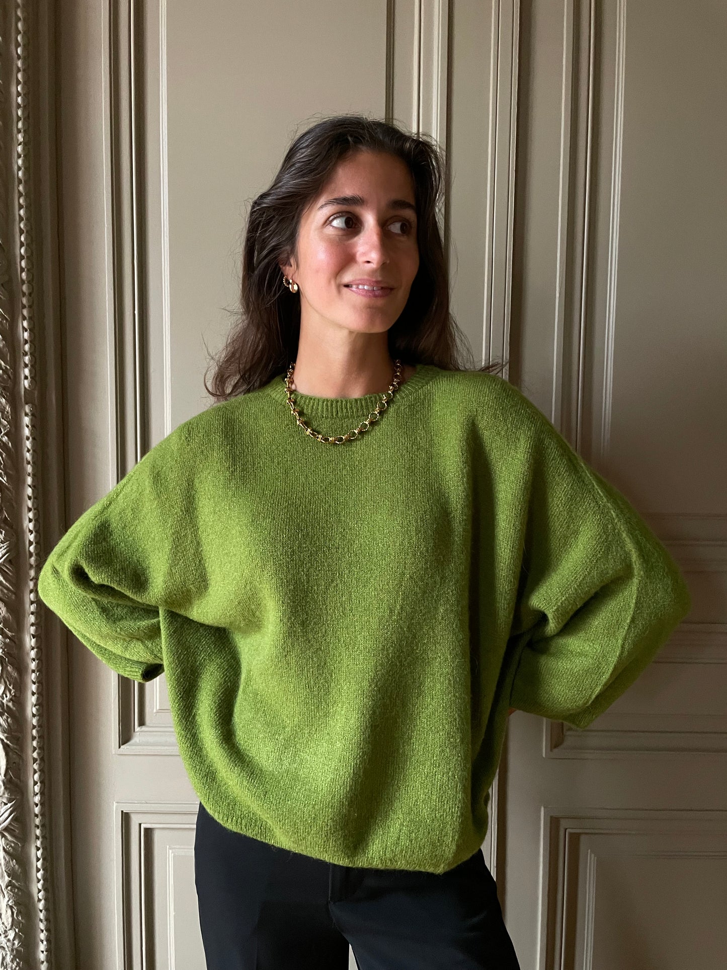 PULL SANS MANCHES VERT