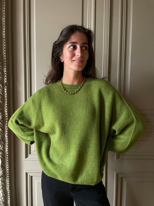 PULL SANS MANCHES VERT