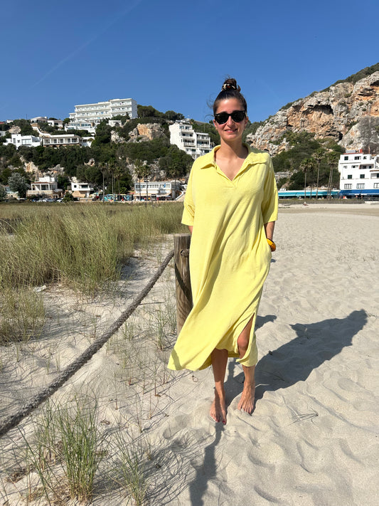 ROBE ÉPONGE CAROLINE JAUNE