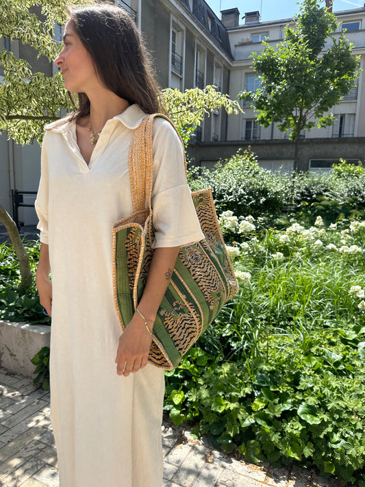 ROBE ÉPONGE CAROLINE CRÈME