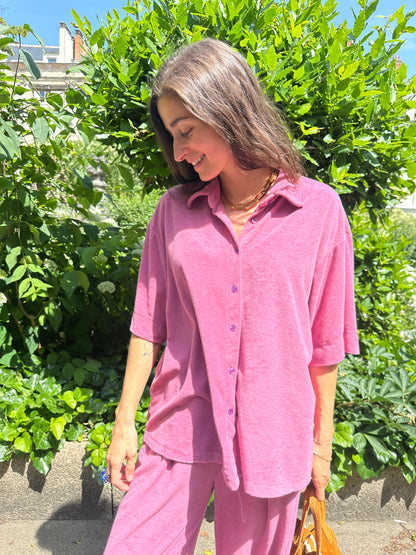 PANTALON ÉPONGE MARION ROSE POUDRÉ