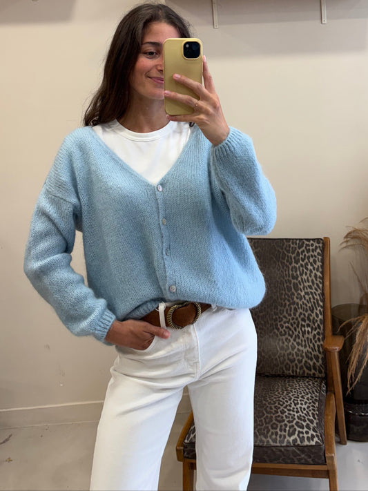 GILET ROSALIE BLEU PASTEL