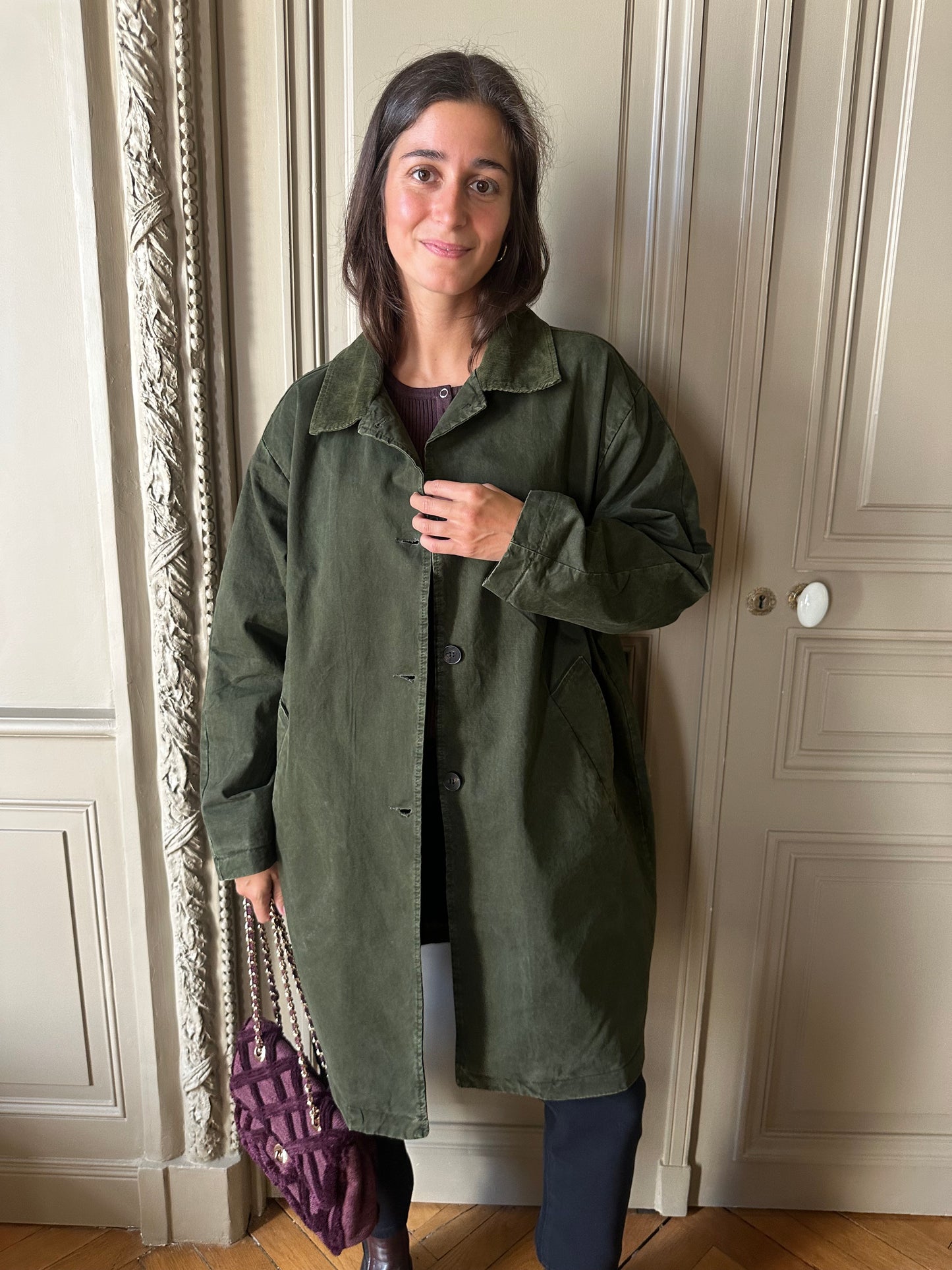 VESTE LONGUE SUZANNE KAKI