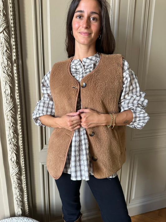 GILET SANS MANCHES EMMA CAMEL