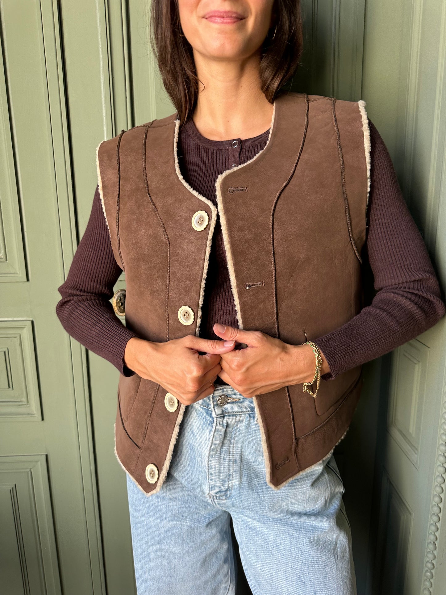 GILET SANS MANCHES REVERSIBLE SOLANGE