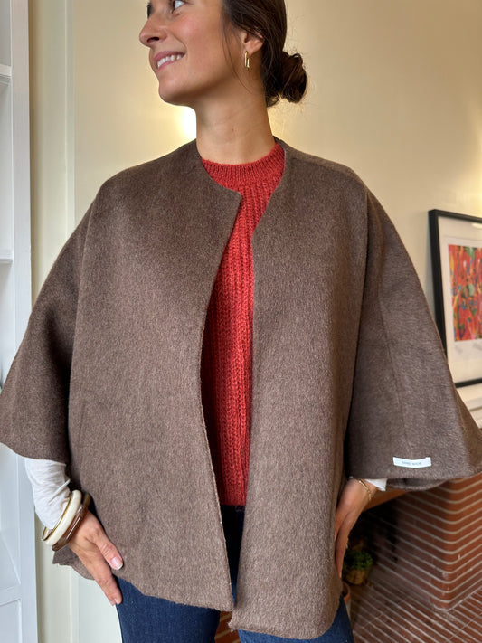 MANTEAU ELENA REVERSIBLE MARRON