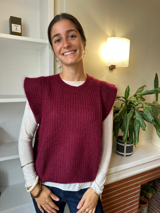 PULL DEBARDEUR BELLA PRUNE