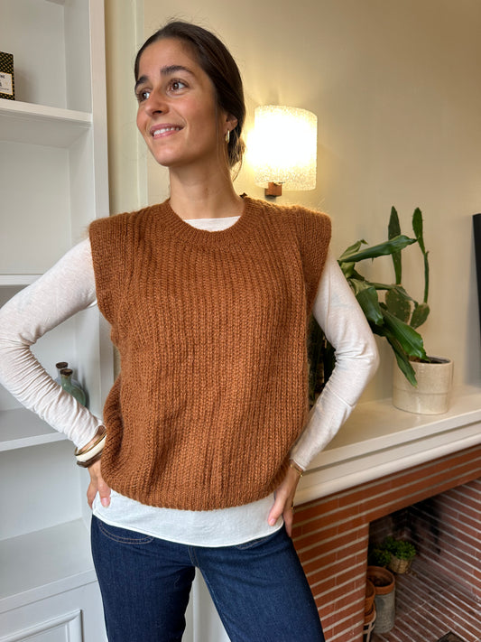 PULL DEBARDEUR BELLA MARRON GLACÉ