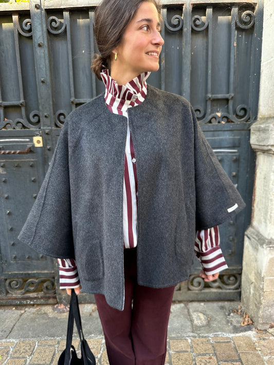 MANTEAU ELENA REVERSIBLE GRIS