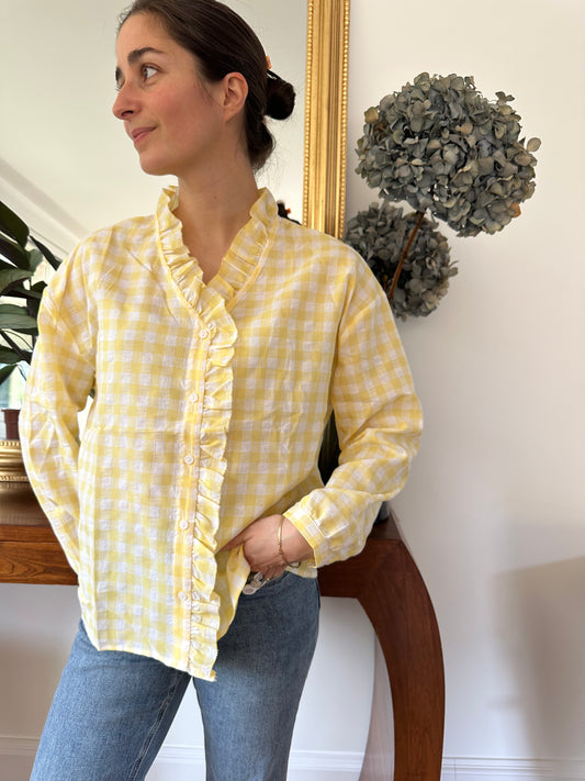 BLOUSE VICHY JAUNE