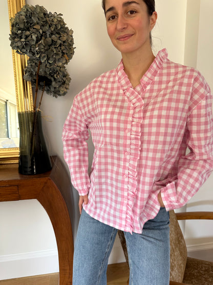 BLOUSE VICHY ROSE