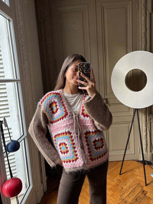 GILET CROCHET RAINBOW