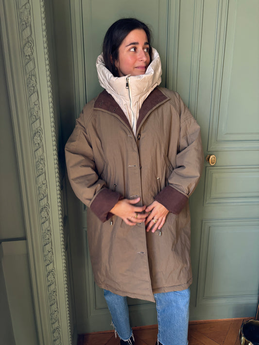 TRENCH MATELASSÉ KAKI