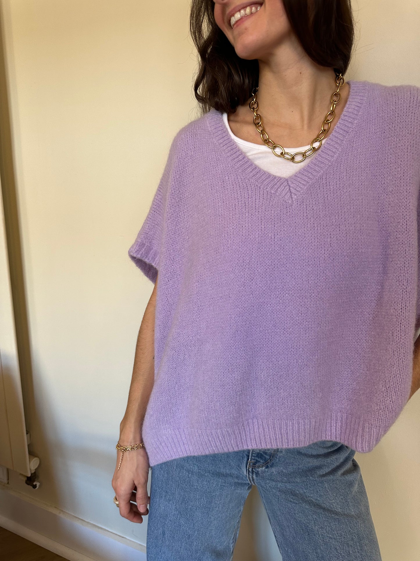 PULL SANS MANCHES ROSALIE LAVANDE