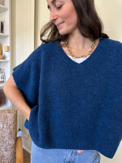 PULL SANS MANCHES ROSALIE BLEU MARINE