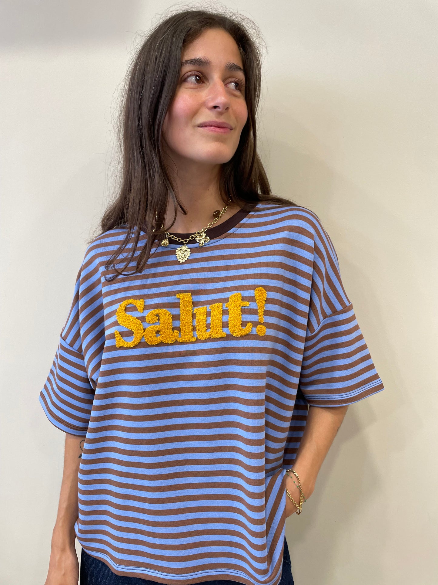 TSHIRT SALUT BLEU