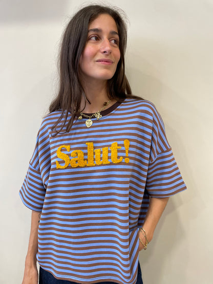 TSHIRT SALUT BLEU