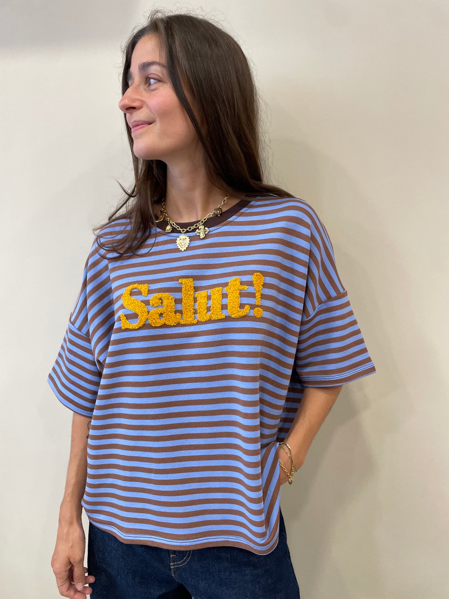 TSHIRT SALUT BLEU