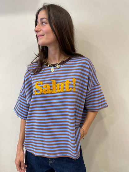 TSHIRT SALUT BLEU