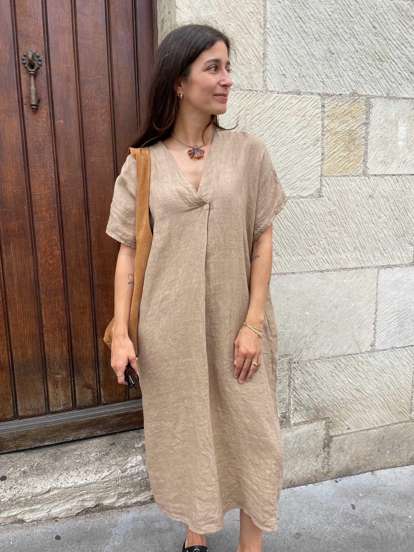 ROBE INA LIN CAMEL