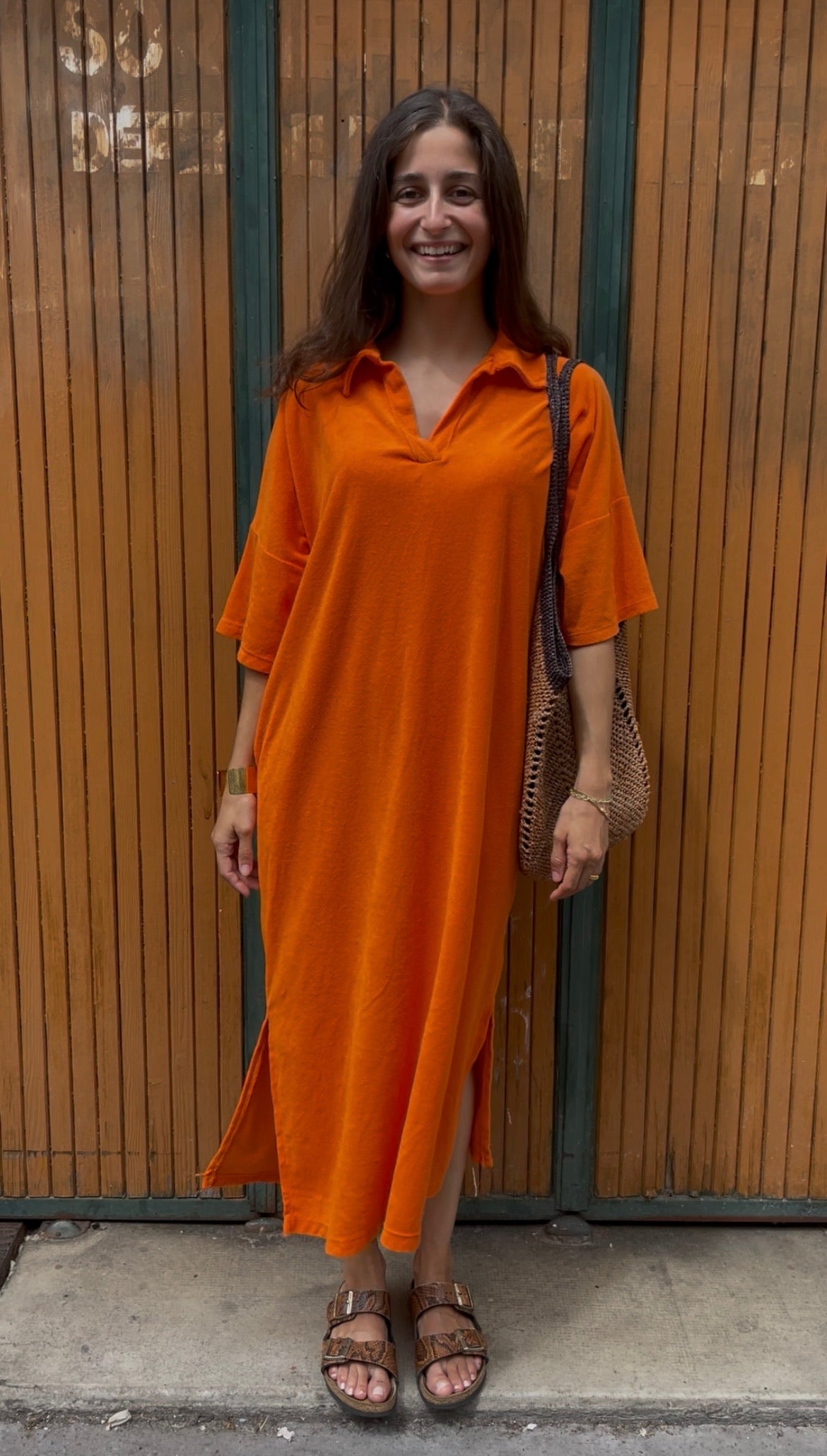 ROBE ÉPONGE CAROLINE ORANGE