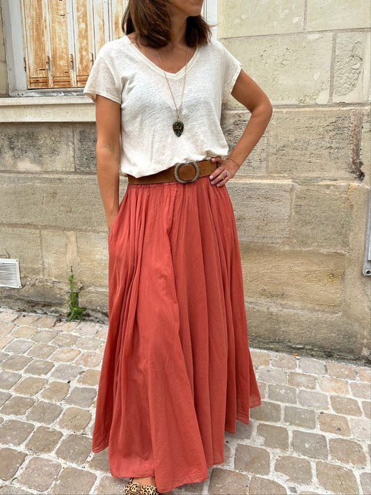 JUPE ISALINE TERRACOTTA